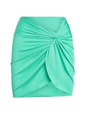 Monday Swimwear - Andros Mini Sarong Wide Rib - Turquoise Size P
